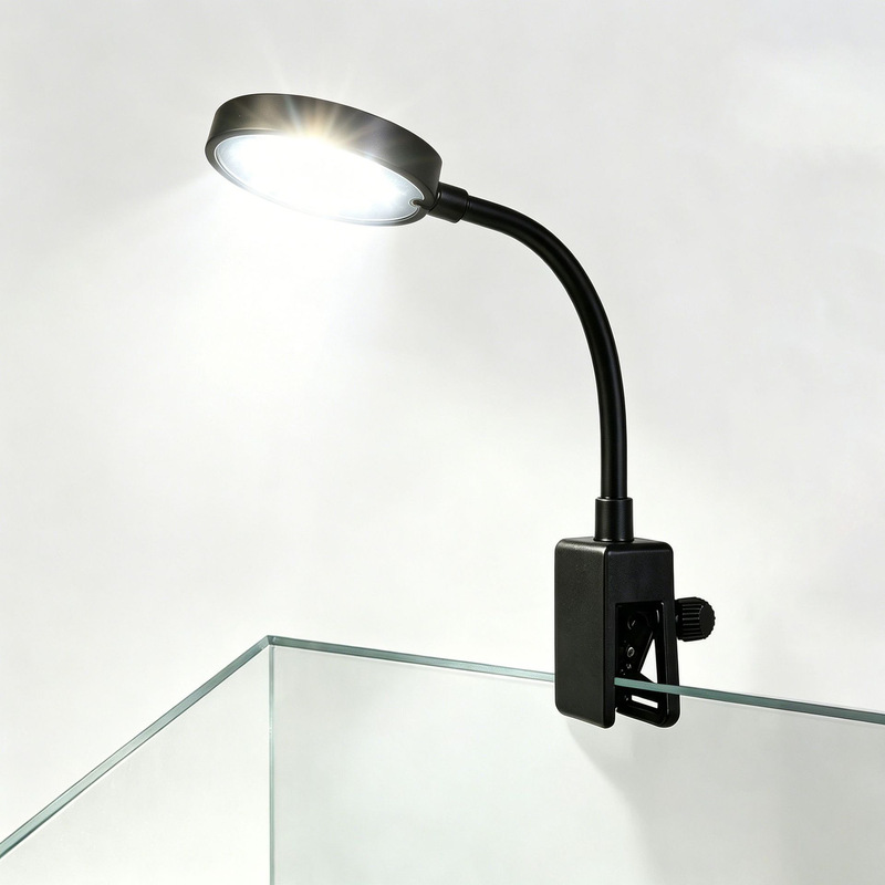 Factory Direct Sales of Fish Tank Lighting, Small Round Clip-On Lights, Aquarium Accessories, Brightening Aquatic Plant Lights, Led Cross-Border