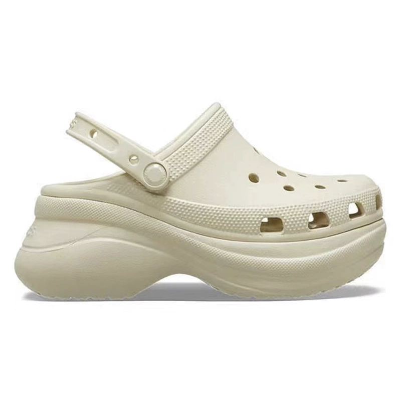 Слеперы в стиле Crocs, универсальная модная обувь для пляжа с платформой и каблуками, нескользящие мюли