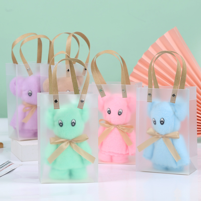 毛巾小熊珊瑚絨吸水結婚滿月節日禮品伴手禮開業送老師實用禮物