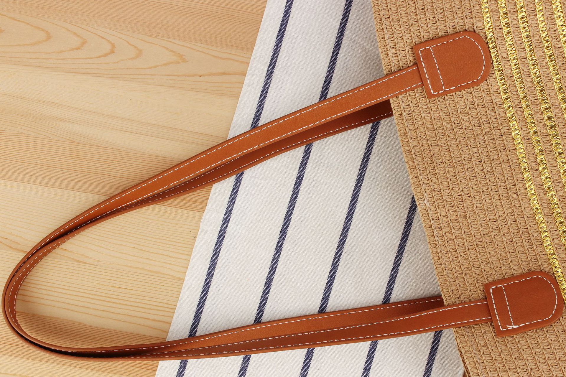 1020g Weight Polyester Cotton Lining Material Weave Fashion Element Zipper Closure Type Double Shoulder Straps Strap Type Straw Bag Bags Type Casual, Travel Occasion Solid Color Pattern Spring&Summer Season Women's Gender Vacation, Beach Style Bucket Shape Large Size Women's Vacation Beach Solid Color Paper Shopping Bags 11