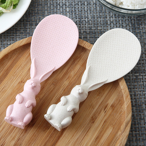 Three-dimensional cartoon rabbit rice spoon grainy non-stick rice spoon cute rice cooker pot rice spoon rice spoon