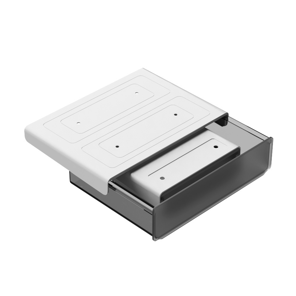 文房具オフィスデスク防塵穴あけ不要引き出し式子供用整理収納収納ボックス（机下収納ボックス）