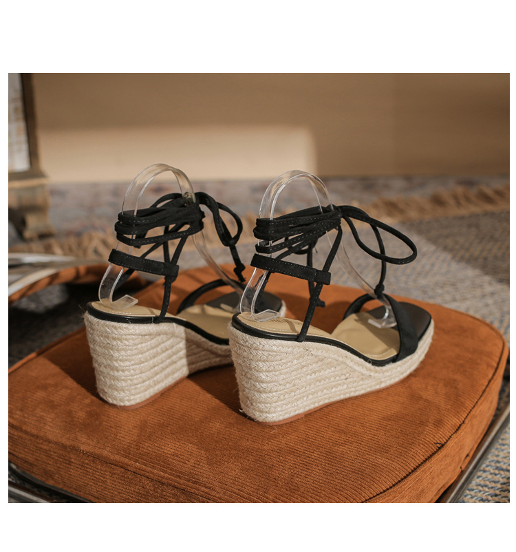 Sandal cao gót nữ hở mũi đế xuồng gót cao 9 cm — màu đen chi tiết 24