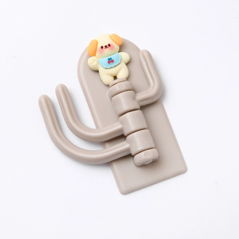 Cute cartoon three -hook hook Student dormitory wall without trace avoidance sticking hook wall door behind the key hook