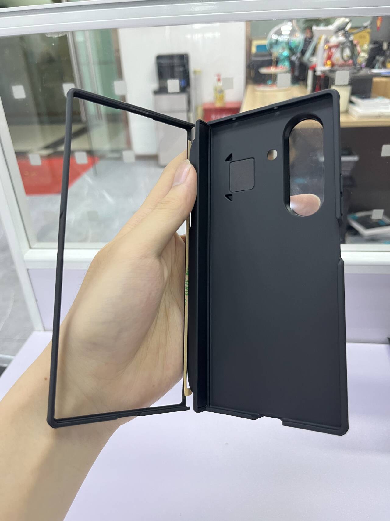 Ốp lưng gập Nillkin cho Samsung Z Fold có nắp gương trong suốt, chân đế và ngăn đựng bút W26 — Gương đen Prop cầm bút-Nắp gương trong suốt-Đen, Gương đen Prop [Phiên bản từ tính] Nắp gương trong suốt cầm bút-Đen, Gương đen Prop [Phiên bản từ tính] Nắp gương trong suốt cầm bút-Màu đen trong suốt, Samsung Z Gấp 7 5G/W26 chi tiết 22