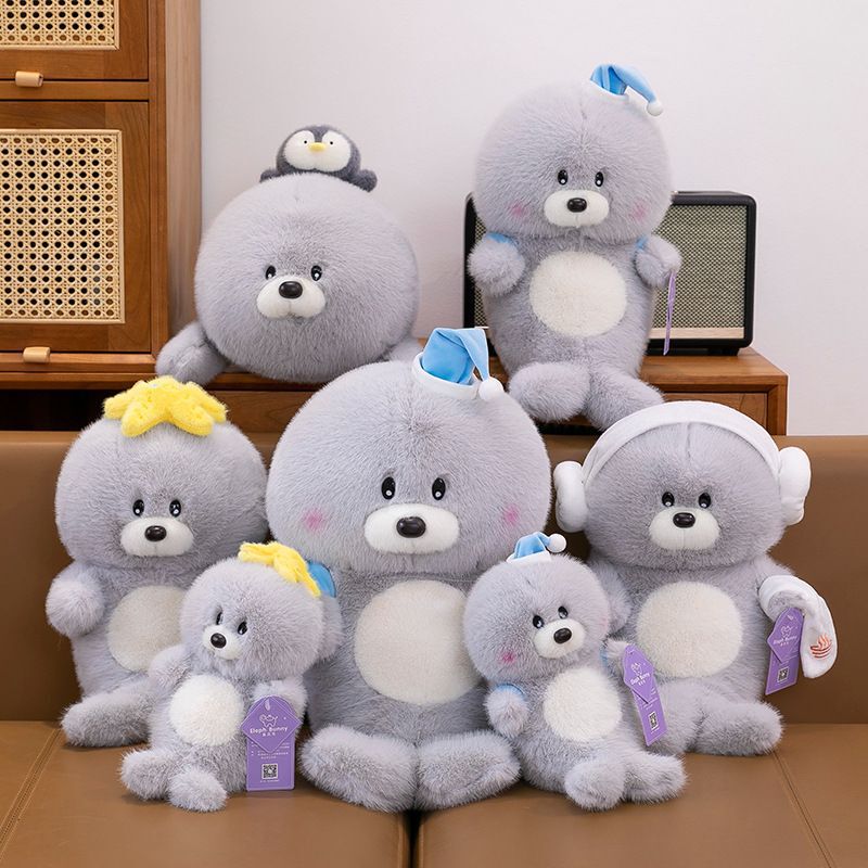New Bathing Sea Lion Cute Simulated Marine Animal Plush Doll Children's Pillow Girl Birthday Gift