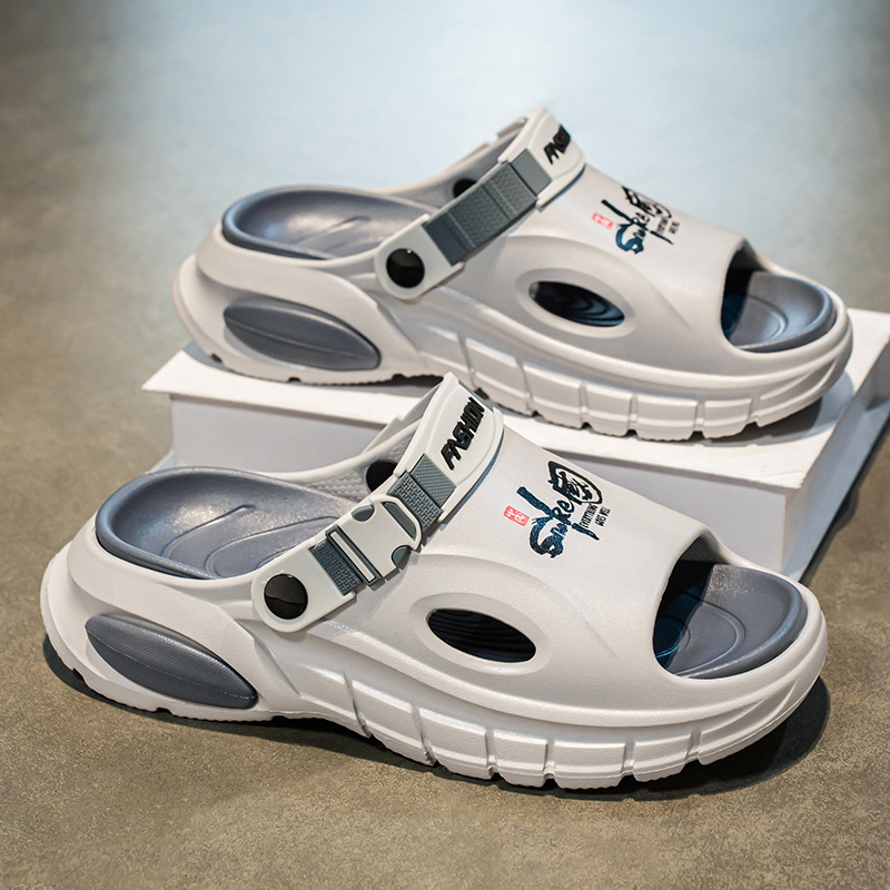 En verano, use sandalias y zapatillas de alta gama de suela gruesa 2025, sandalias y zapatillas antideslizantes de playa transfronteriza para hombres
