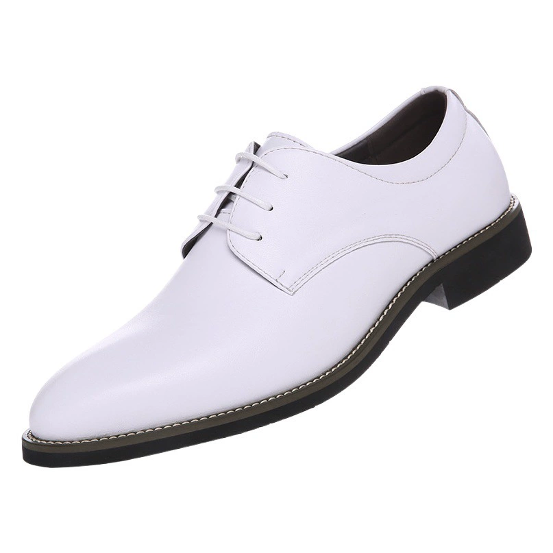 Новые мужские туфли 2025 года: деловые повседневные кожаные туфли, мужские туфли на шнуровке для свадьбы, молодежные туфли для свиданий, белые туфли, туфли для женихов и свидетелей