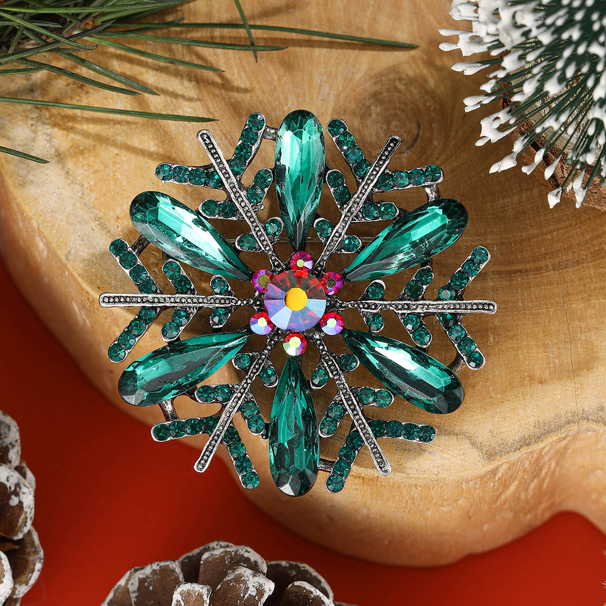 25g Weight Rhinestones Inlay Material Brooches Classification Banquet Occasion Alloy Material Snowflake Pattern All Seasons Season Women's Gender Inlay Design Elegant Style Elegant Pin Snowflake Alloy Inlay Rhinestones Women's Brooches 8