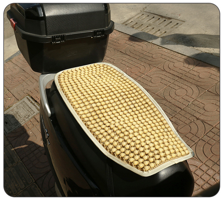 Universal Electric Vehicle Seat Cushion, Summer Breathable Wooden Bead Seat Pad, Non-Slip, Sun Protection, Electric Bike Seat Cover, Cooling Pad Wholesale