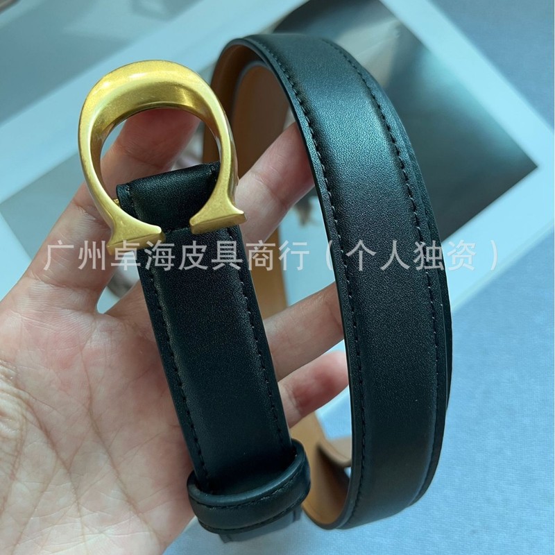 蔻家新款大C家字母扣牛皮裤腰带男女士2.5时尚休闲百搭皮带现货|undefined