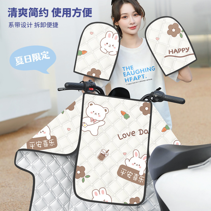 Electric Car Windshield Summer Split Double-sided Waterproof Small Battery Separate Sun Protection Rain Cover Spring and Autumn Summer