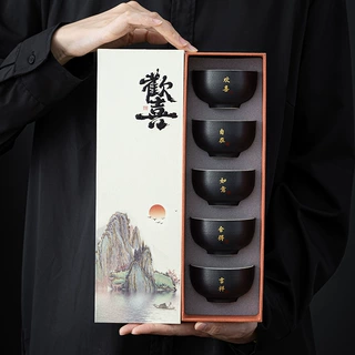 陶瓷主人杯欢喜茶杯茶具杯毕业文创礼物送爸爸长辈老师伴手礼定制