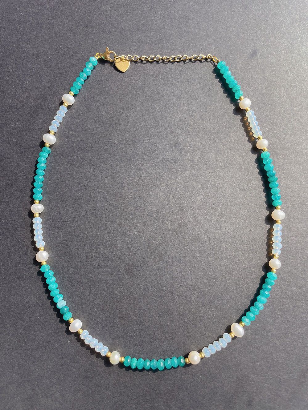 25g Weight Beads Pendant Material Necklace Classification Titanium Steel Chain Material 1 Piece Quantity Holiday, Daily Occasion Beaded, natural stone, Titanium Steel Material Geometric Pattern Women's Gender Beaded Design Simple Style Style Simple Style Geometric Beaded Natural Stone Titanium Steel Necklace In Bulk 34