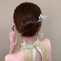Bellflower Fringe Ancient Style Fairy Beauty Hair Clip Cheongsam Hanfu Accessory High-end Chignon Hair Accessory Sweet One-Sided Hair Pin