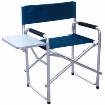 [Daxuan Outdoor] Silla de director de campamento de aleación de aluminio con respaldo plegable con mesa y tabla Silla de playa conveniente