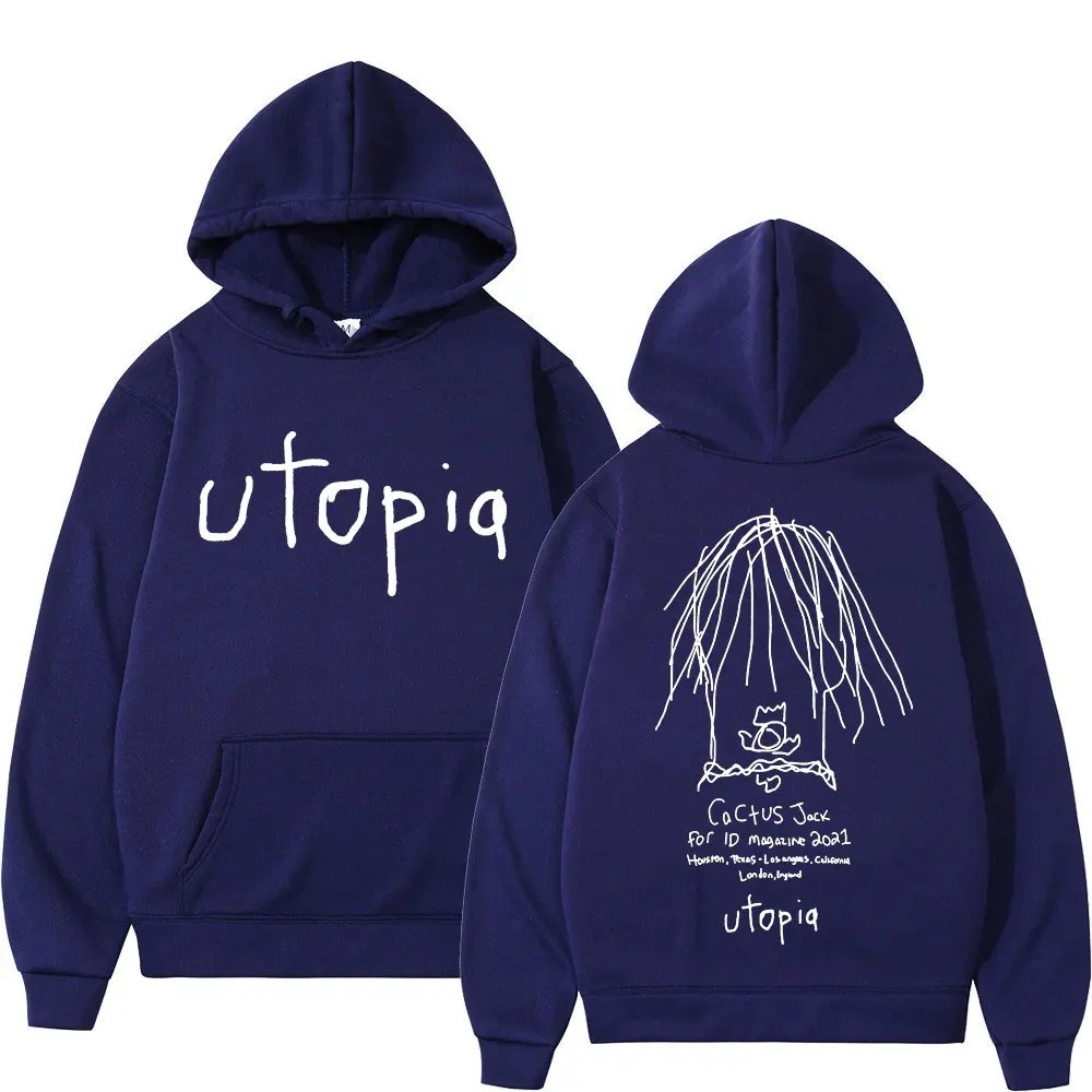 Rapper Cactus Jack Utopia Graphic Hoodie Men Women Fashion n
