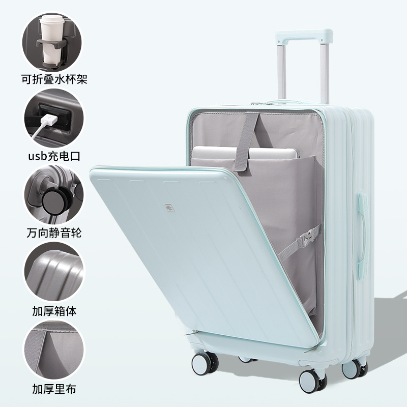[Fábrica cuidadosamente seleccionada] Maleta para estudiantes que abren una maleta portátil con ruedas universales silenciosas maleta con contraseña maleta