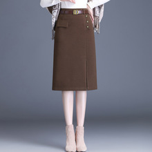 通勤时尚半身裙显瘦高腰开叉一步裙2025年秋冬款洋气修身包臀裙