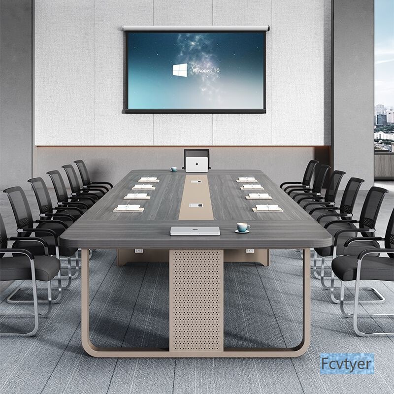 Conference Table Furniture, Long Table, Simple Modern Office Meeting and Training Large Conference Room Table and Chair Set Conference Table Furniture, Long Table, Simple Modern Office Meeting and Training Large Conference Room Table and Chair Set