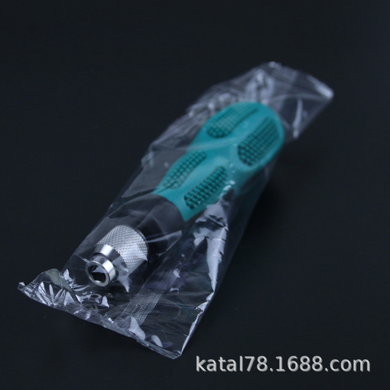 Mango de destornillador de autobloqueo 6.35mm cabeza de lote hexagonal intercambiable rápida y desmontable mango de destornillador encapsulado pegamento empuñadura de masaje