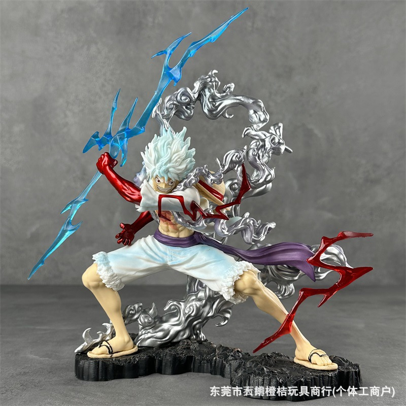 Figura de Anime de One Piece, WINK Quinta Marcha, Lightning Nika Luffy con Luz Adicional 2.0, Versión Brillante, Venta al por Mayor