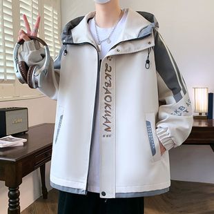 Spring and Autumn Jacket Men's 2025 New Youth Student Korean Jacket Men's Windbreaker Trendy Handsome Loose Jacket