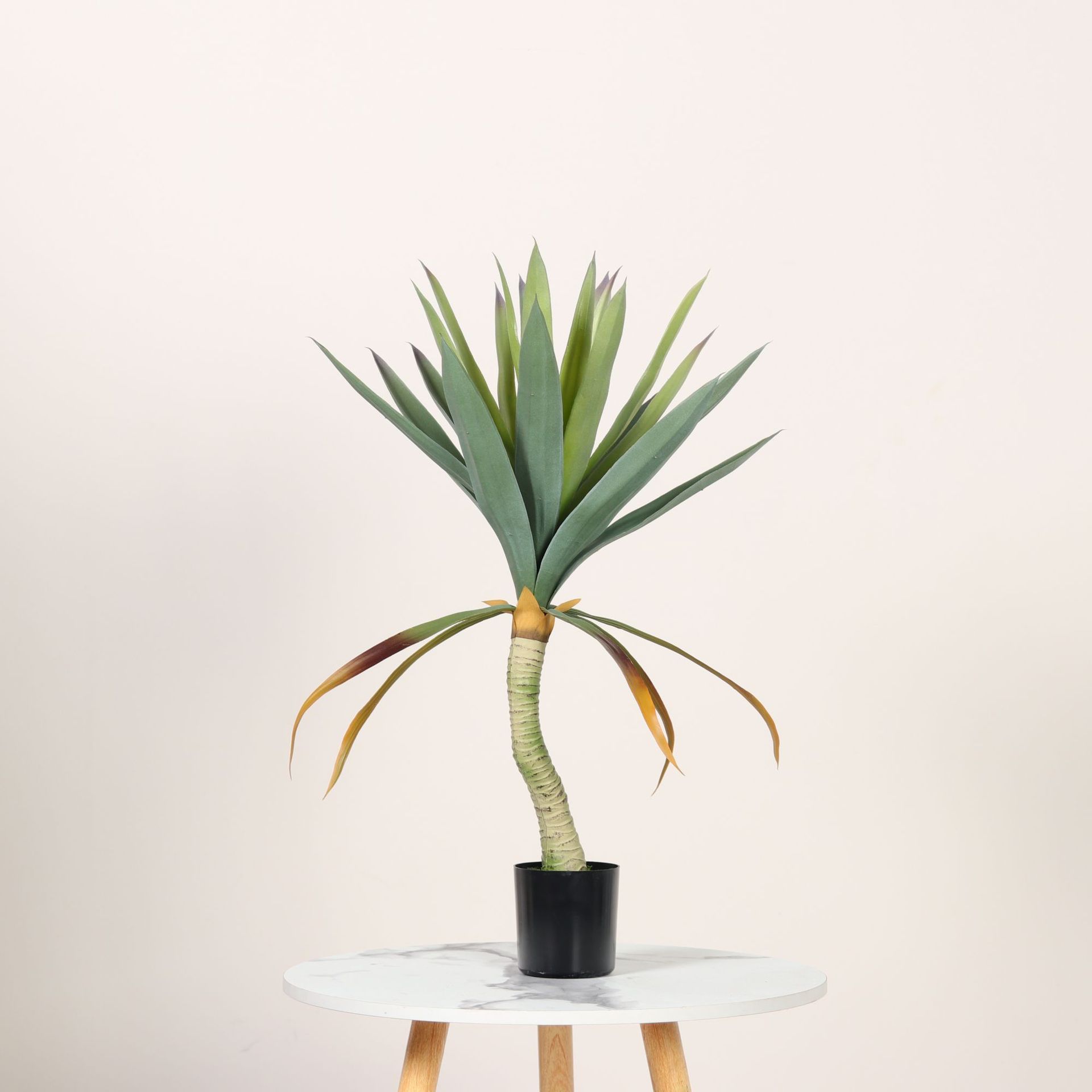 Planta en maceta de agave de simulación a gran escala, planta verde de simulación, decoración de piso interior, paisajismo de plantas tropicales biónicas