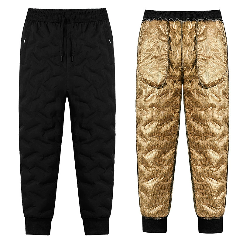 2024 Новый осенний и зимний новый графеновый нагрев бархат утолщенные теплые хлопчатобумажные брюки для молодых людей среднего и пожилого возраста