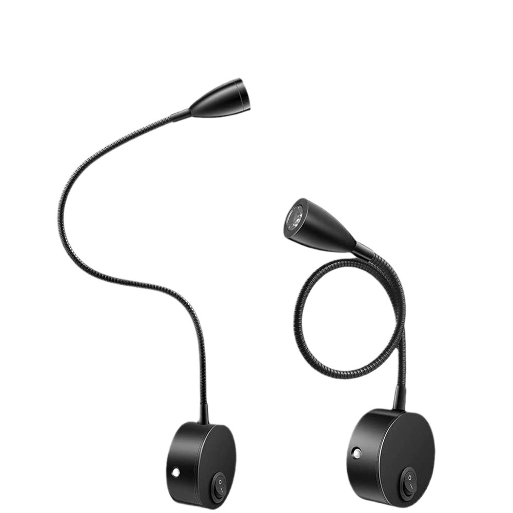 Lámpara de pared LED de aluminio Echiley Lámpara de noche de dormitorio de estilo minimalista moderno Lámpara de lectura de cabecera Lámpara de noche