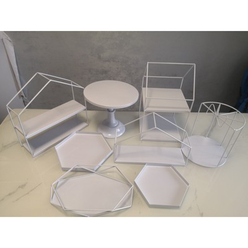 Tabla de postres de boda portapaste combinación set set de hierro forjado europeo 13 piezas set de decoración de bandeja West Point image 26