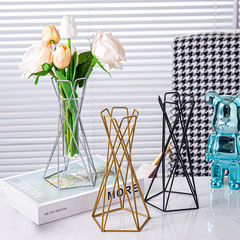 Nordic INS geometric iron plant stand hydroponic plant decoration living room room decoration desk flower arrangement decoration
