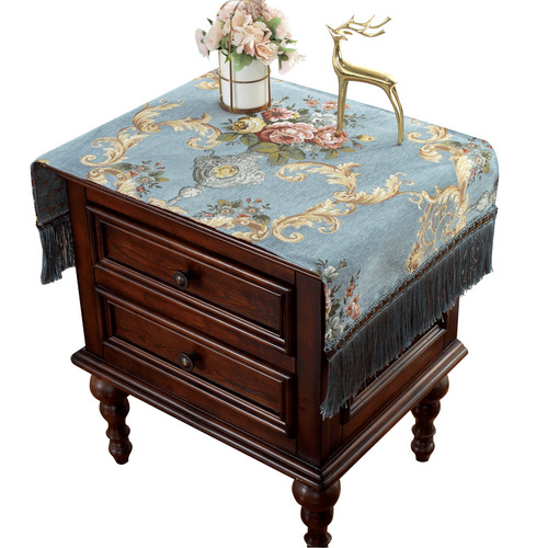 Jacquard Nordic bedside table cover cloth home bedroom dresser tablecloth dust cover printer table cloth