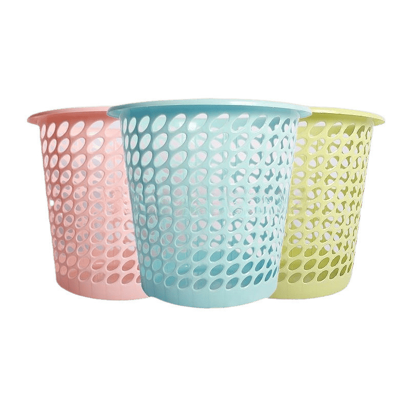 シンプルなバスルームリビングルームプラスチックゴミ箱卸売中空ゴミ箱紙バスケット5元店の小物卸売|undefined