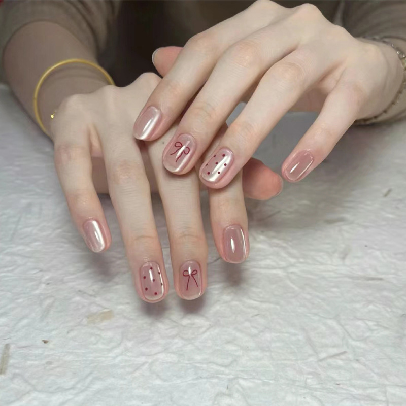 BY1523 pajarita de punto rojo