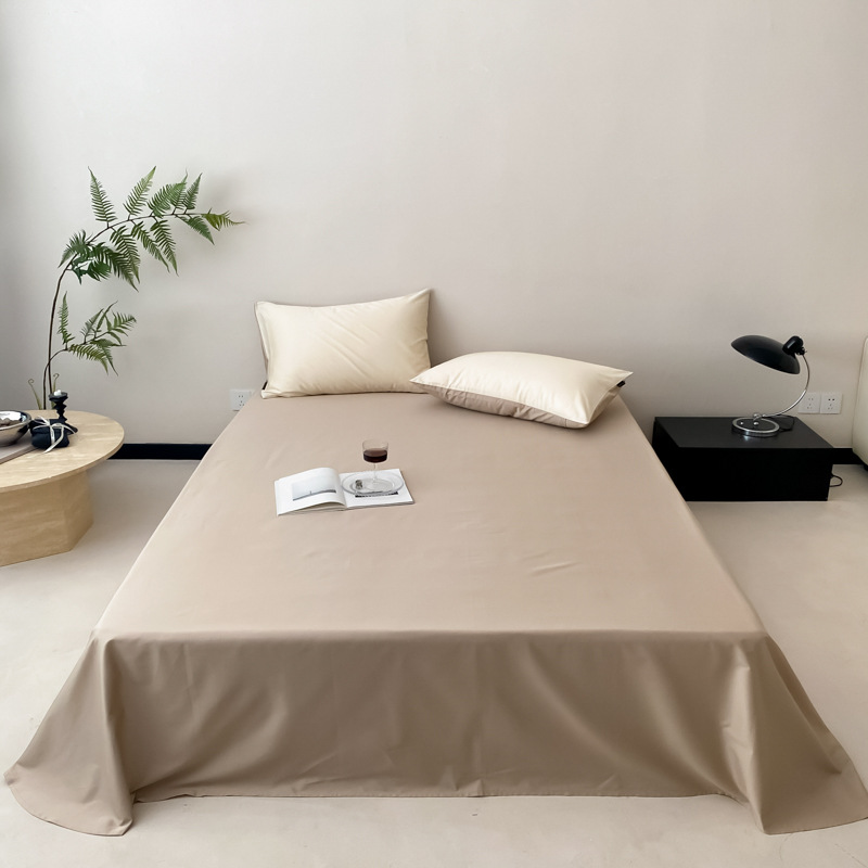 100S de lujo ligero Xinjiang algodón largo sábanas de algodón sólido sábanas caseras sábanas de satín