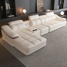 现代简约真皮沙发头层牛皮大中小户型皮艺沙发客厅转角家具组合