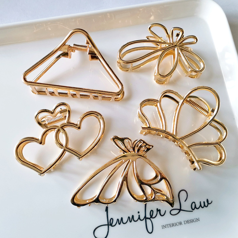 35g Weight Hairpin Event & Party Supplies Fashion Women'S Butterfly Horse Metal Plating Hair Claws