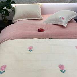 牛奶绒 郁金香 四件套