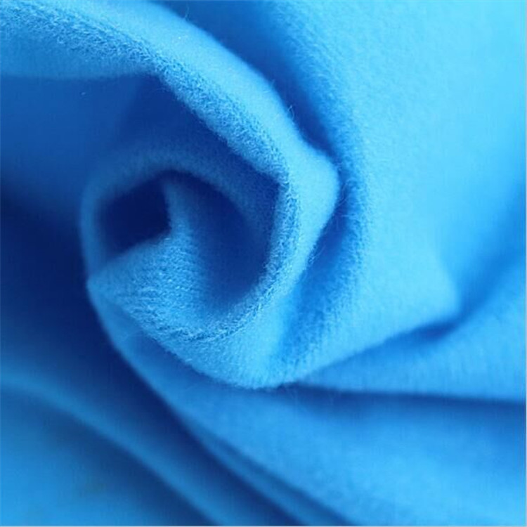 供应经编涤纶针织拉毛布圈绒 毛毯包边布口袋布复合鞋材面料