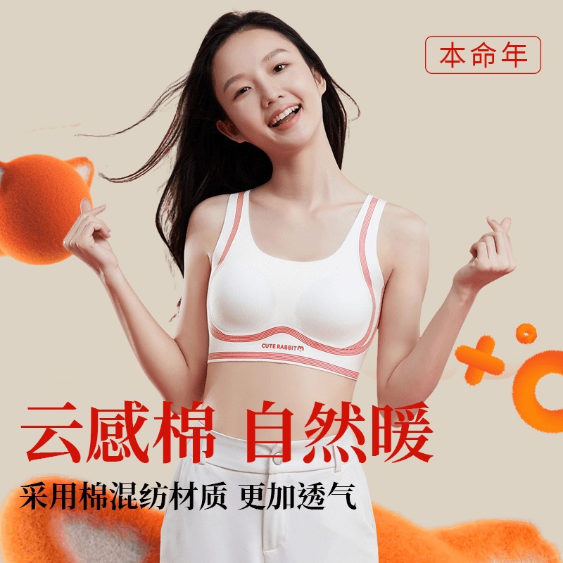 Comfortable Seamless Bra for Girls in the Developmental Stage, Suitable for Middle School and High School Students, Shockproof Youth Period Underwear, Sports Vest