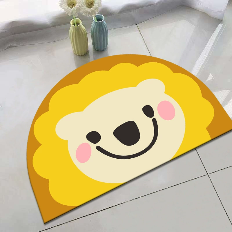 Мультяшная Bath Mat, 3D Face Blush Crystal Velvet, впитывающая влагу, разные размеры