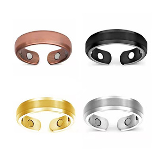 Wish AliExpress Hot Selling Magnet Ring Rose Gold Creative Jewelry European and American Open Ring Personality