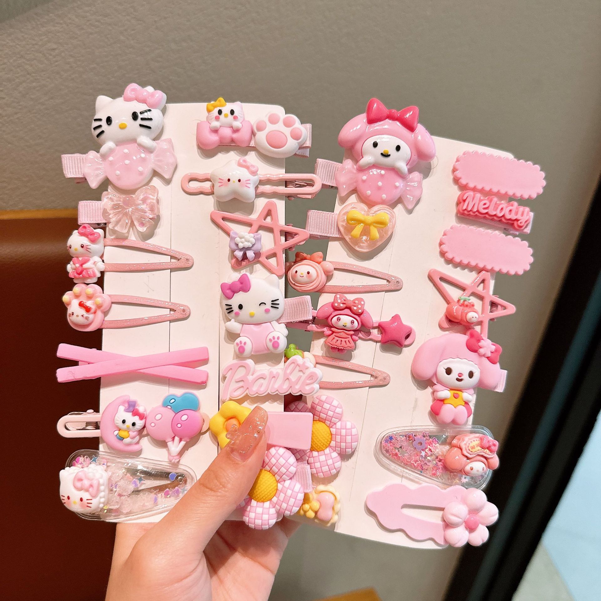 KULOMI Kids Hairpin Set Cute Sanli Pantalones Pequeñas Niñas Pequeñas Pequeñas