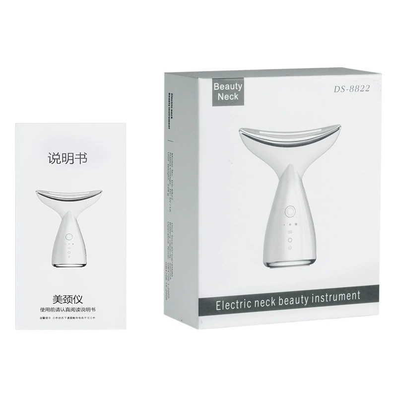 Трансграничное устройство для лифтинга и подтяжки кожи, с вибрацией и тепловой терапией для омоложения кожи, ухода за шеей против морщин, трехцветное устройство для красоты шеи