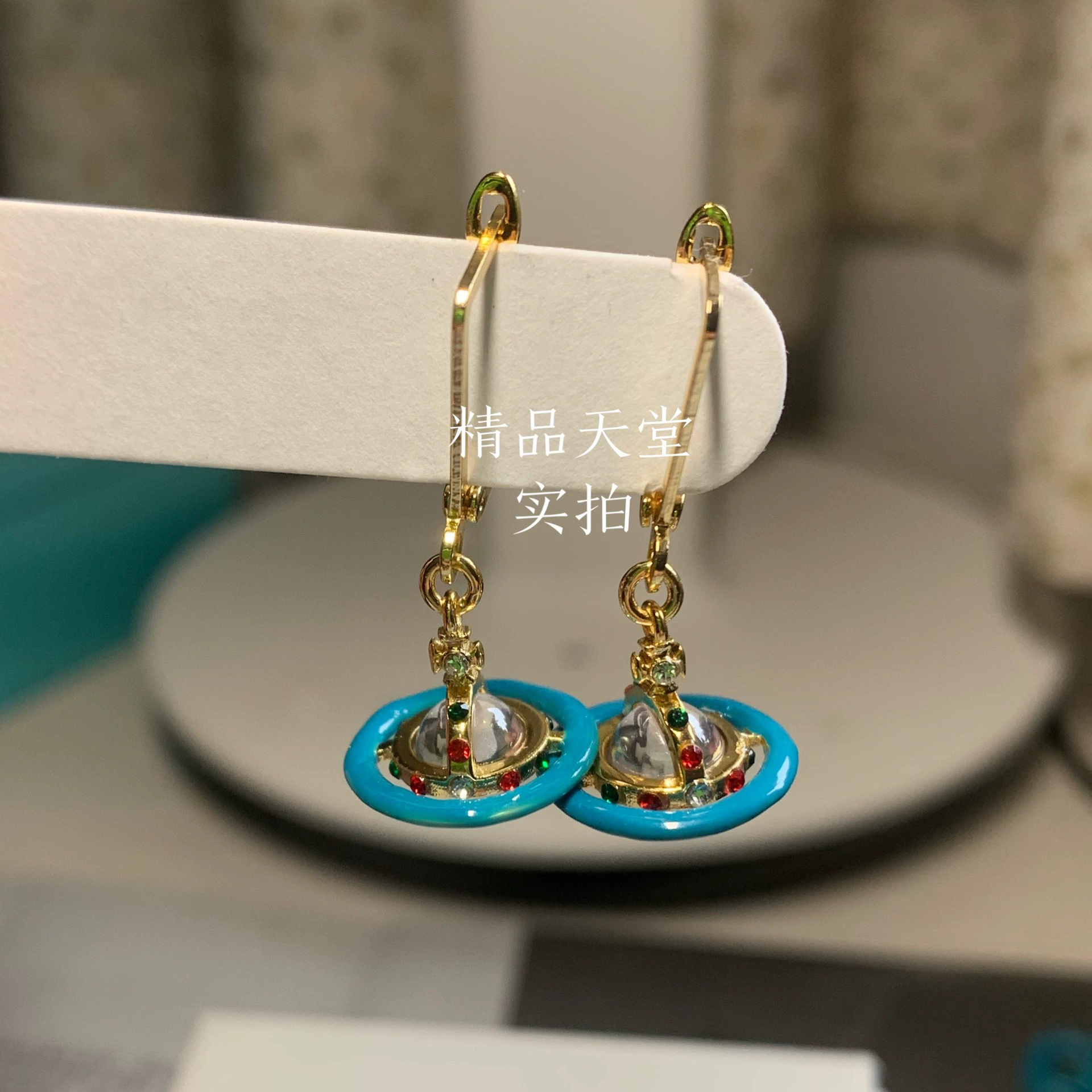 Fuchsia three dimensional earrings, enamel, factory direct supply