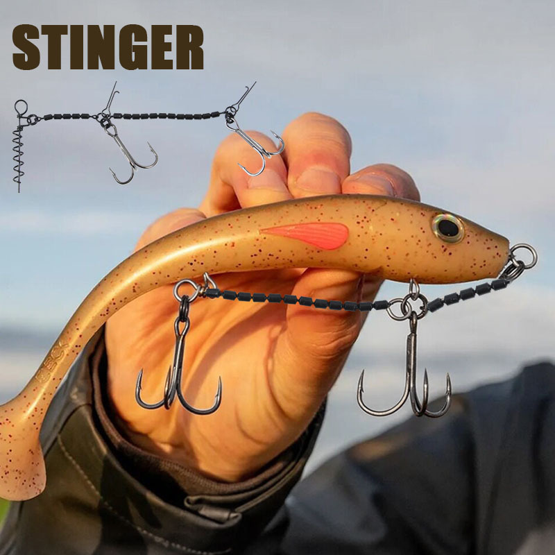 Pike stinger钢丝线组 1/0#三本钩线组鱼钩钓组 渔具钓鱼|undefined