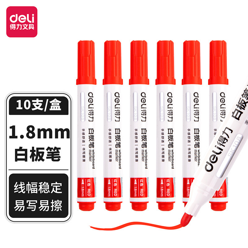 Deli lápiz de pizarra de gran capacidad lápiz de pizarra borrable lápiz de escritura puede agregar tinta lápiz de pizarra conjunto de papelería al por mayor