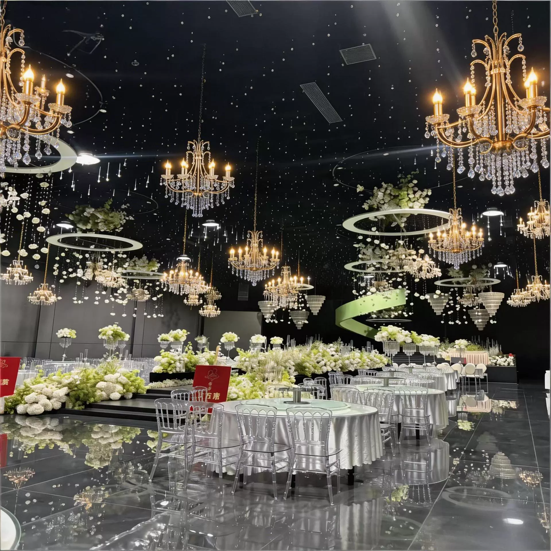 Crystal pendant, ceiling lamp, ceiling ceiling light, European style