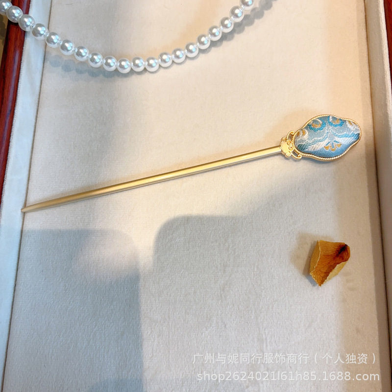[完成品] 純粋な手作りのシルク宋錦手作りの新しい中国風のレトロな頭飾りヘアピンブローチペンダントネックレスペンダント|undefined